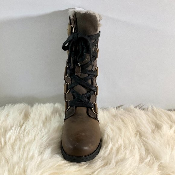 NWB Sorel Women's Emelie Lace Up Mid-Calf Waterproof Leather Boot - Sz 6.5US - Picture 6 of 13